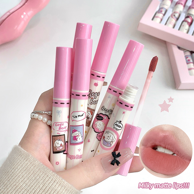 Matte Velvet Lip Tint Long Lasting - مجموعة أحمر شفاه مخملي من جيجي