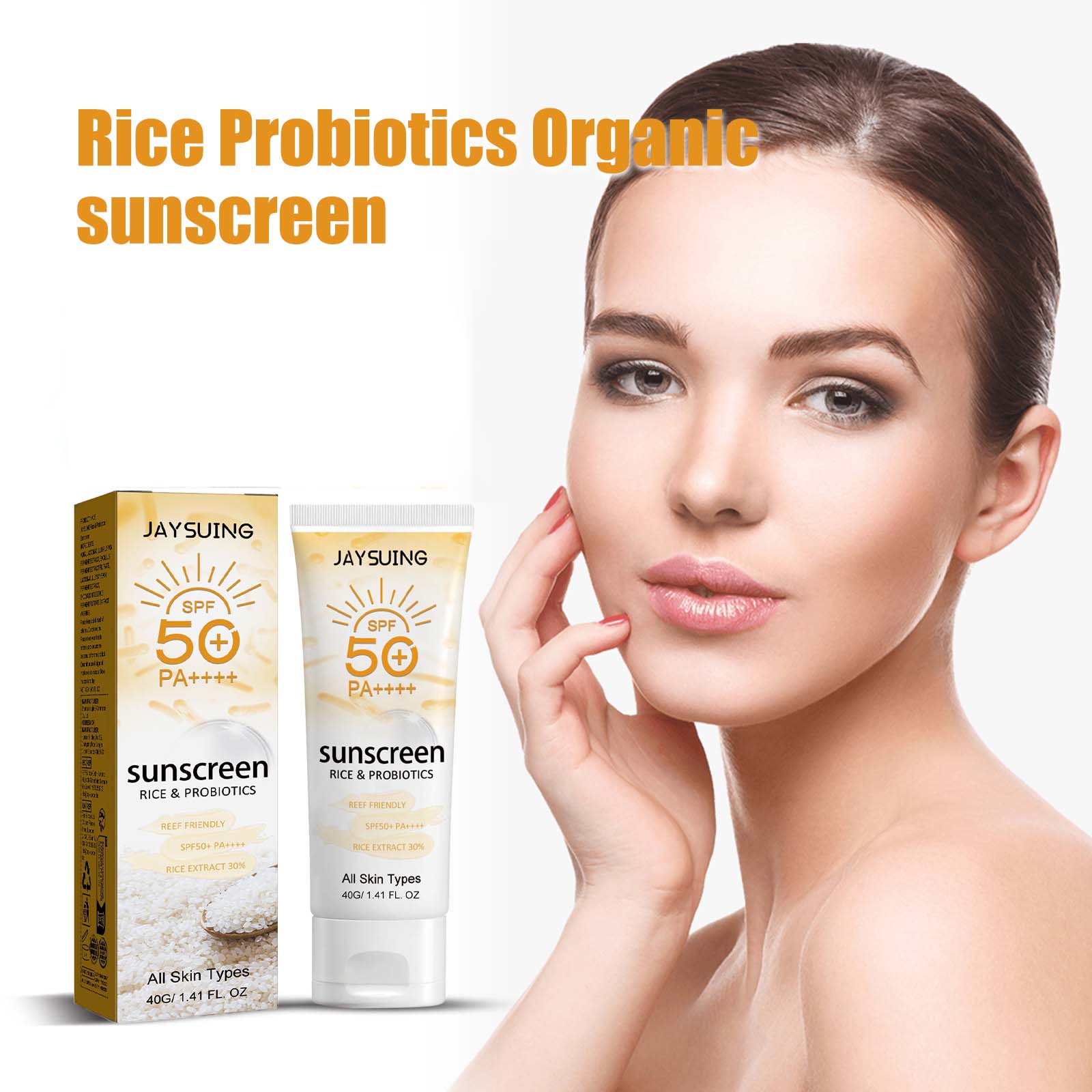 Spf 50 Waterproof Sunscreen - واقي من الشمس من الأرز العضوي