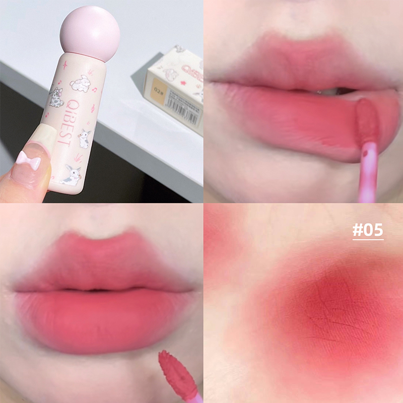 QIBEST لطيف المخملية ماتي الشف - مراجعة Matte Velvet Lip Tint Long Lasting وسعره