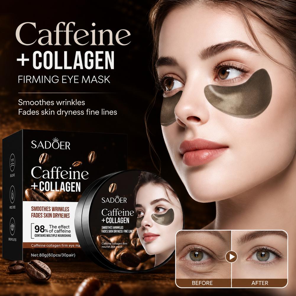قناع عين بالكافيين والكولاجين  - مراجعة Collagen Under Eye Patches وسعره